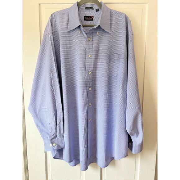 Elegant Blue Dress Shirt by F.A. MacCauler 3XL blue and white - Picture 1 of 14